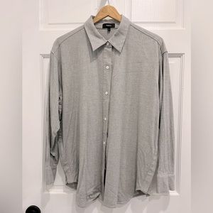 Theory NWOT Gray Viscose Wool Blend Oversized Shirt. Sz small. Definitely fits M